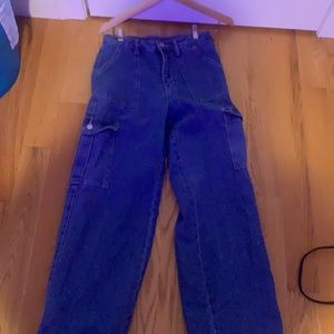 Denim cargo jeans